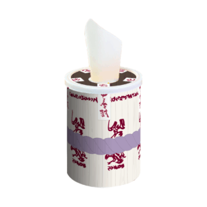 Barrel-shaped tissue Kleenex
